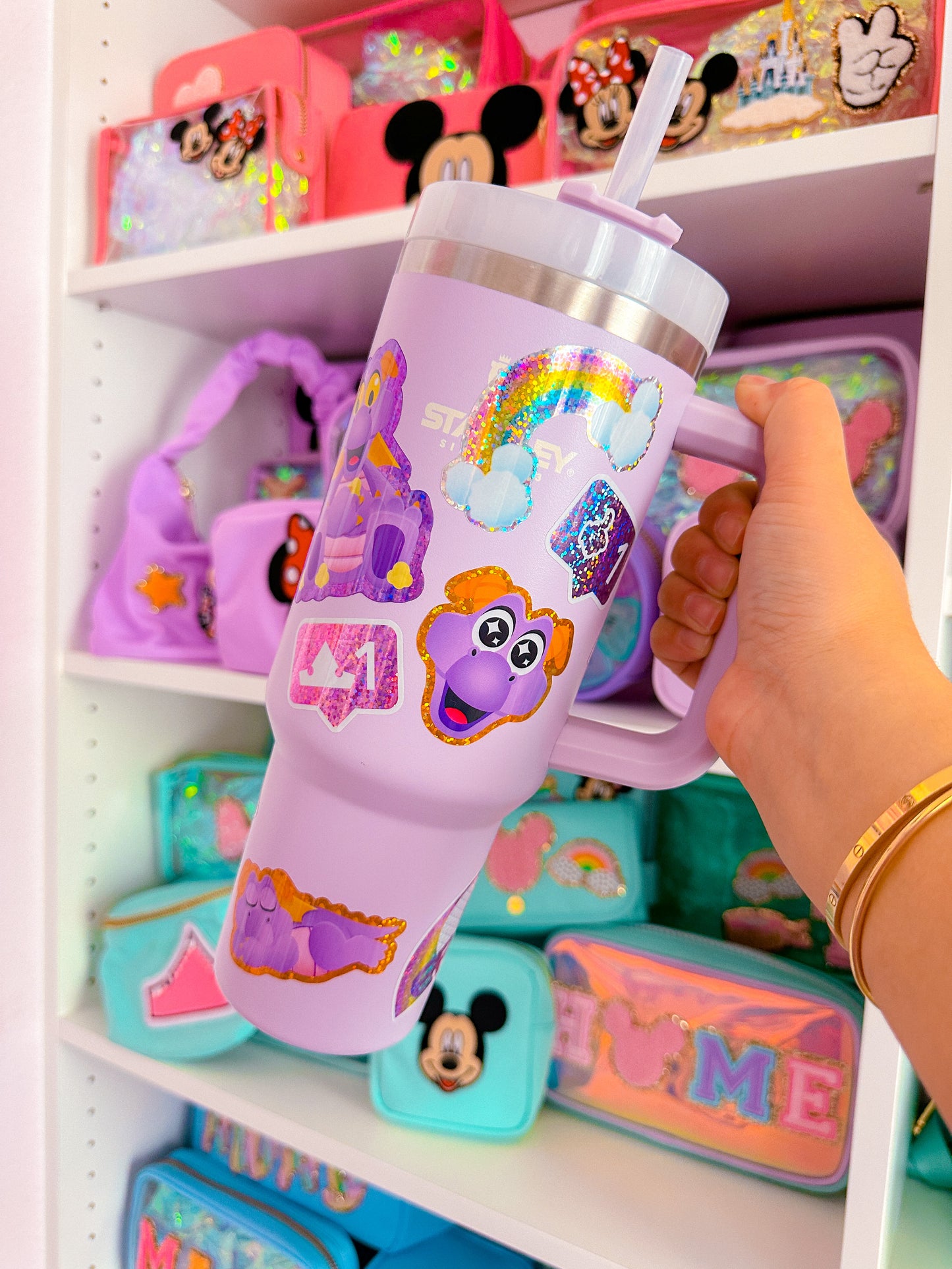 Glitter Waterproof Sticker - Figment Popcorn Bucket