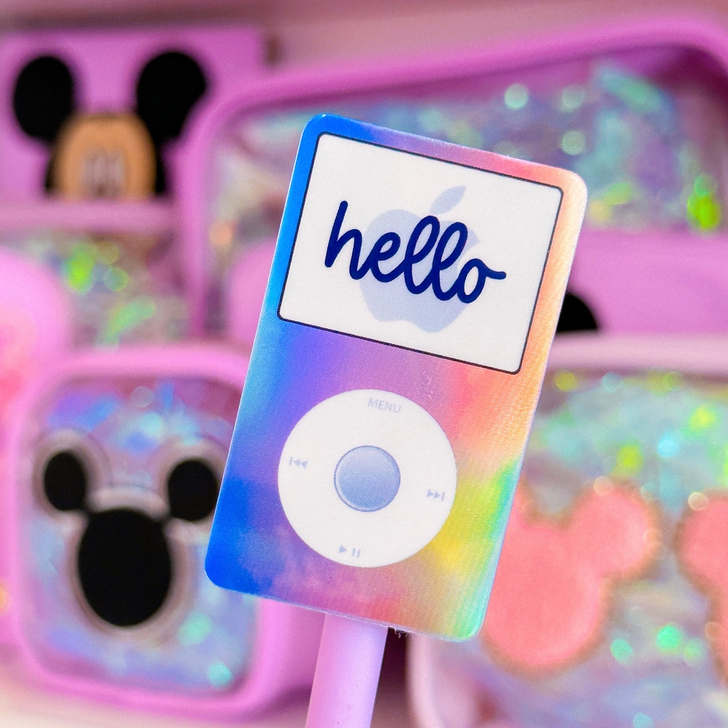Holographic Waterproof Sticker - Purple Y2K Pod