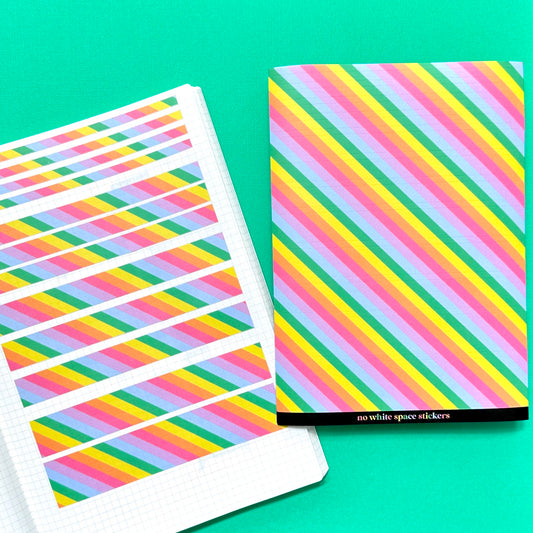 Journaling Washi Strip Stickers - Rainbow