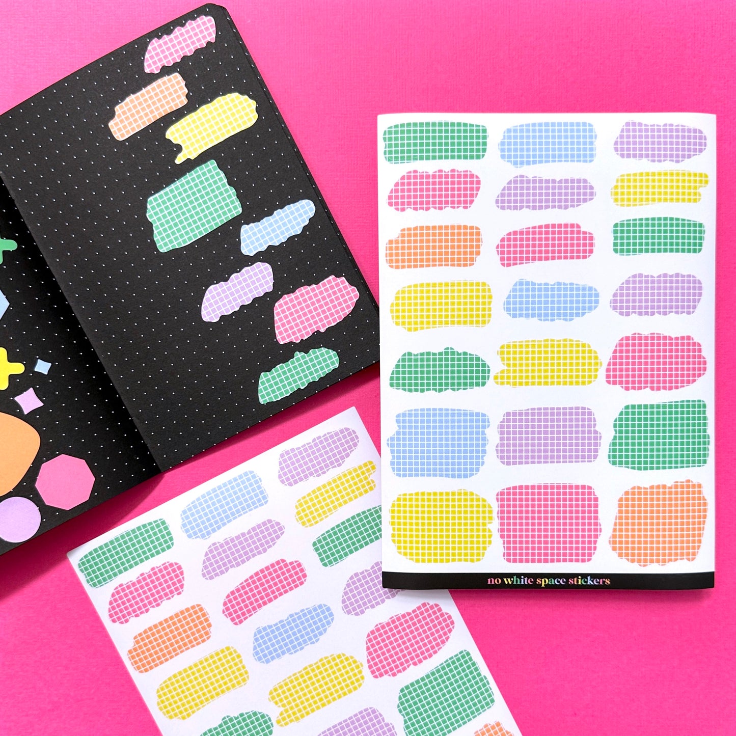 Journaling Brush Swatch Stickers - Rainbow