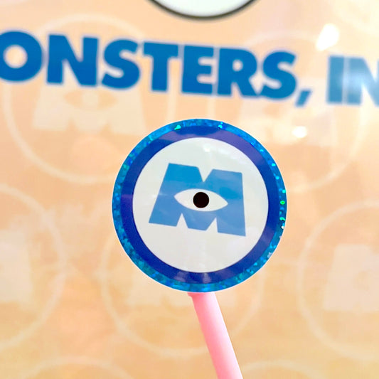 Glitter Waterproof Sticker - Monsters Logo