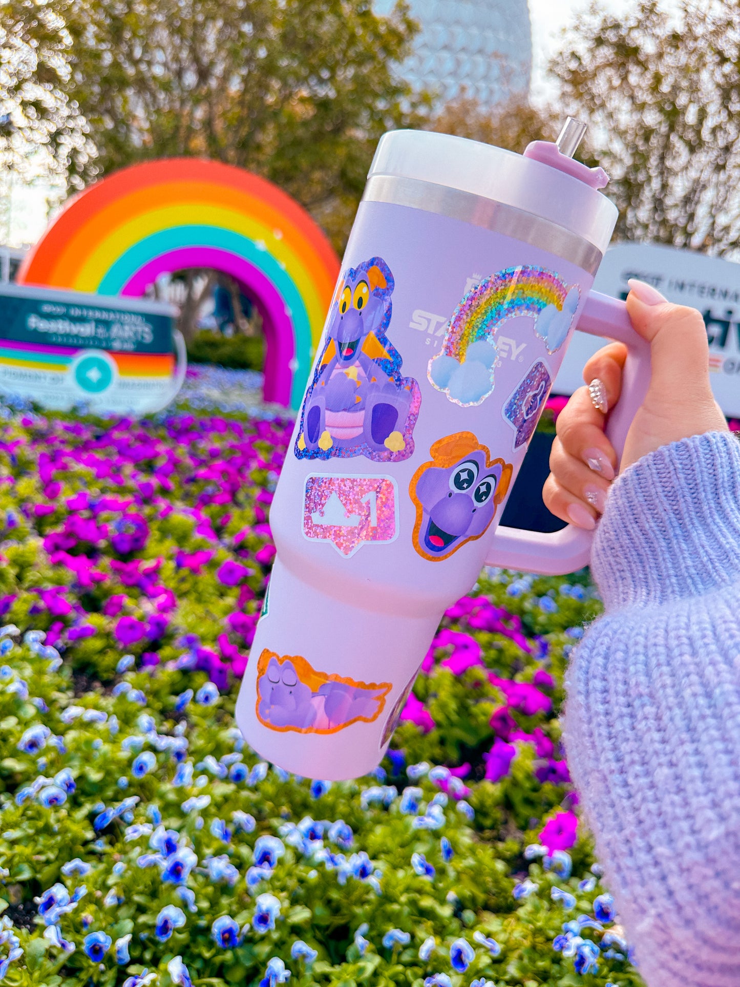 Glitter Waterproof Sticker - Figment Popcorn Bucket