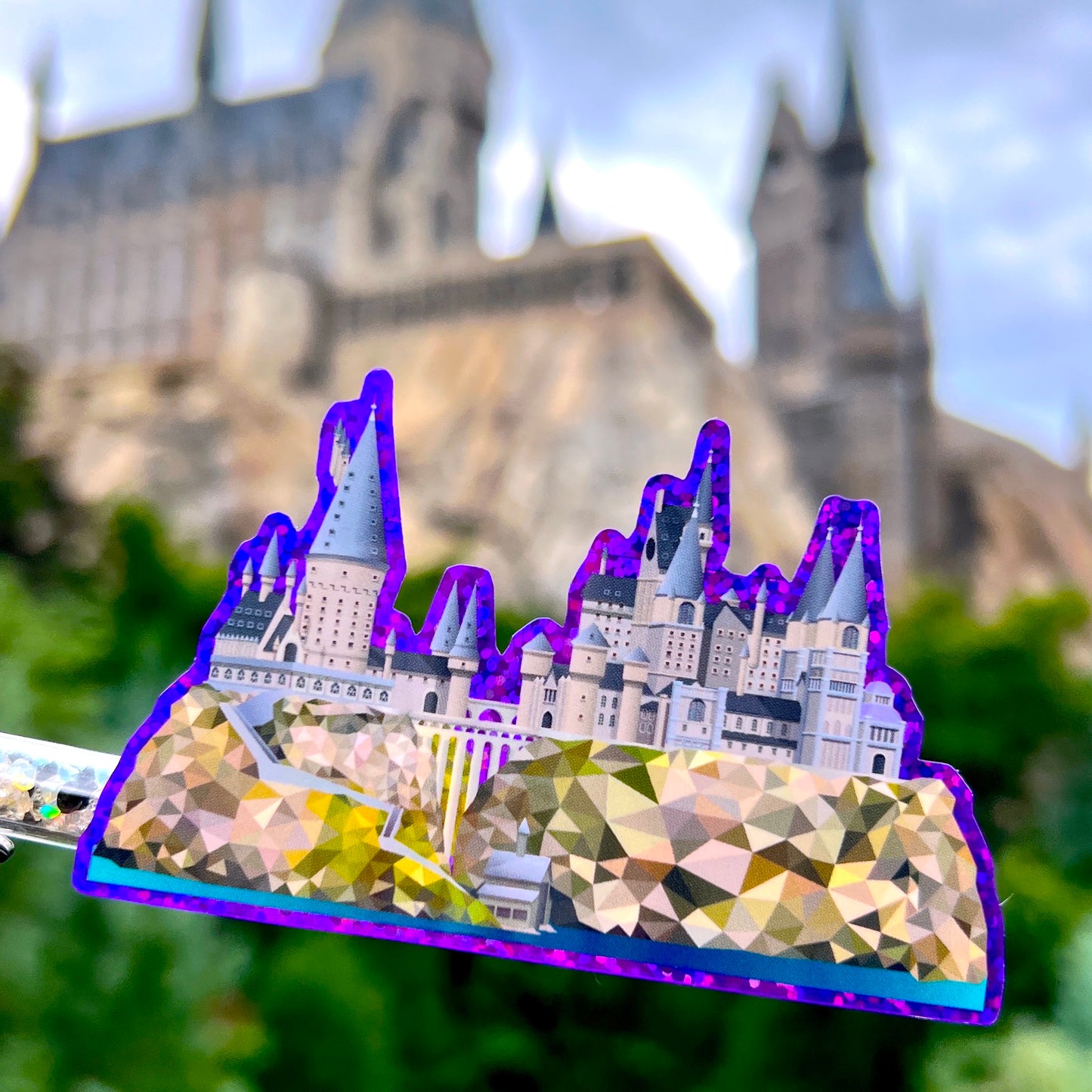 Wizard Castle - Glitter Waterproof Sticker