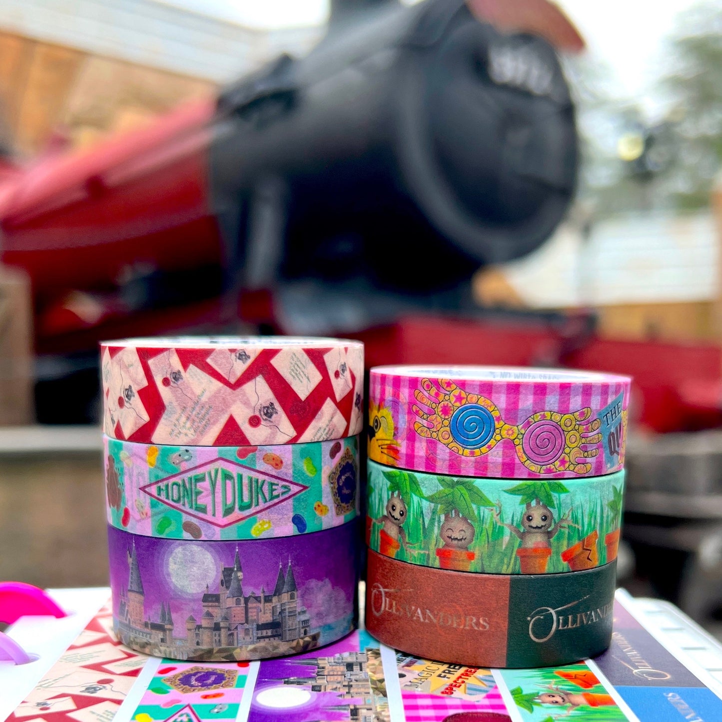 $1 DEAL! 15MM Washi Tape - Wizard Wand Boxes