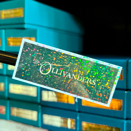 Wizard Wand Box (Green) - Glitter Waterproof Sticker