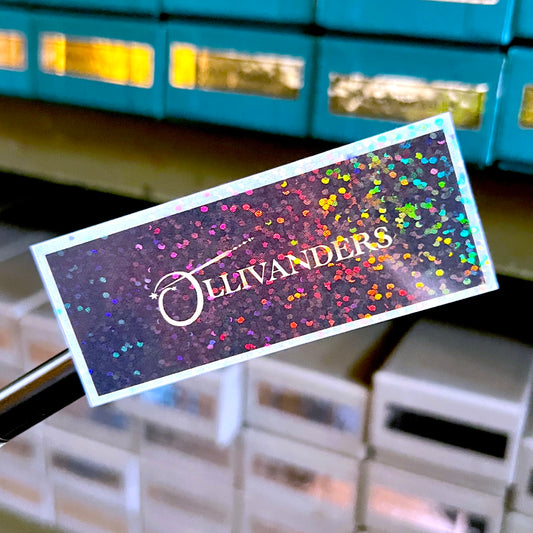 Wizard Wand Box (Black) - Glitter Waterproof Sticker