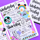 Journaling Hand-lettered Script Stickers - DAYS