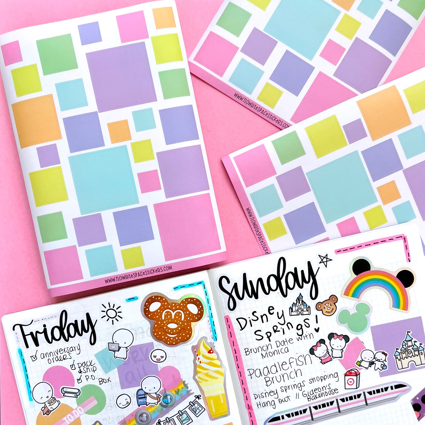 Journaling Shape Stickers - Pastels