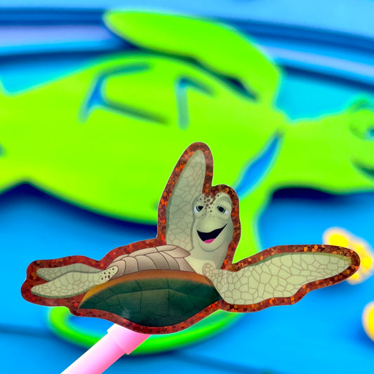 Big Turtle - Ocean Friends Glitter Waterproof Sticker