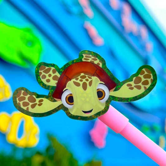 Little Turtle - Ocean Friends Glitter Waterproof Sticker