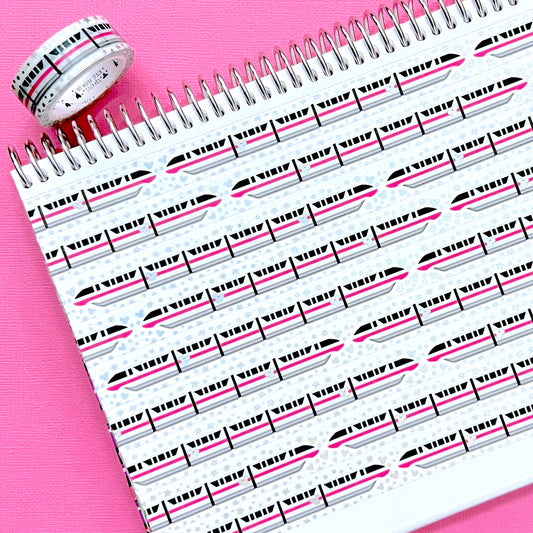 $1 DEAL - 2019 WASHI TAPE - 15MM OG Pink Monorail