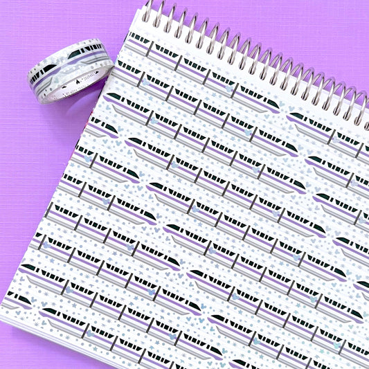$1 DEAL - 2020 WASHI TAPE - 15MM OG Purple Monorail