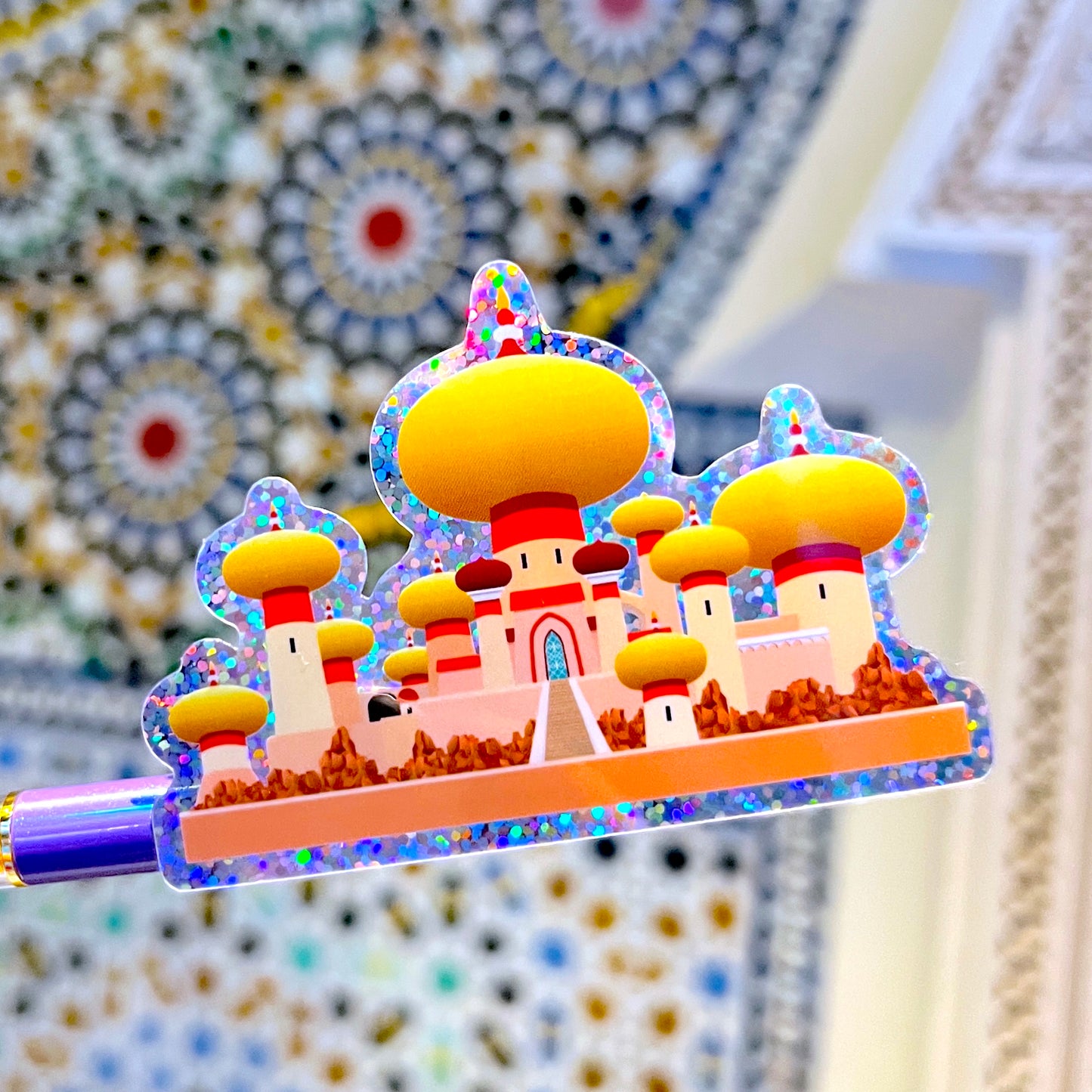 Glitter Waterproof Sticker - AGRABAH Grand Palace