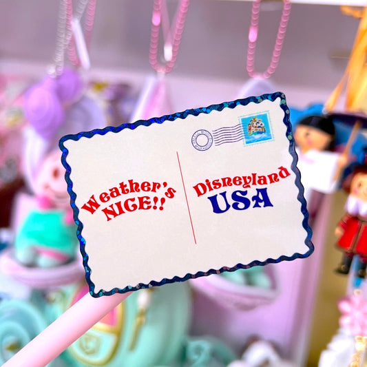 *LAST CHANCE* Waterproof Sticker - Small World Postcard