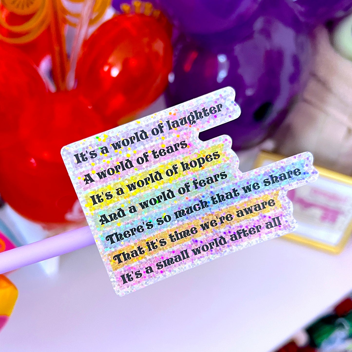 *LAST CHANCE* Waterproof Sticker - Small World Song