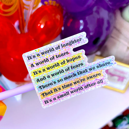 *LAST CHANCE* Waterproof Sticker - Small World Song