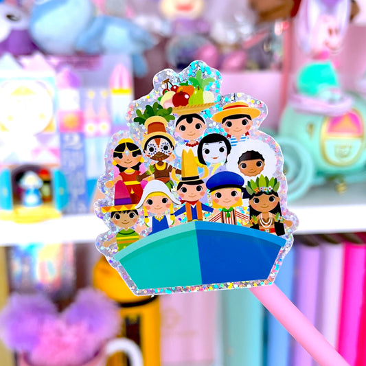 *LAST CHANCE* Waterproof Sticker - Small World Boat