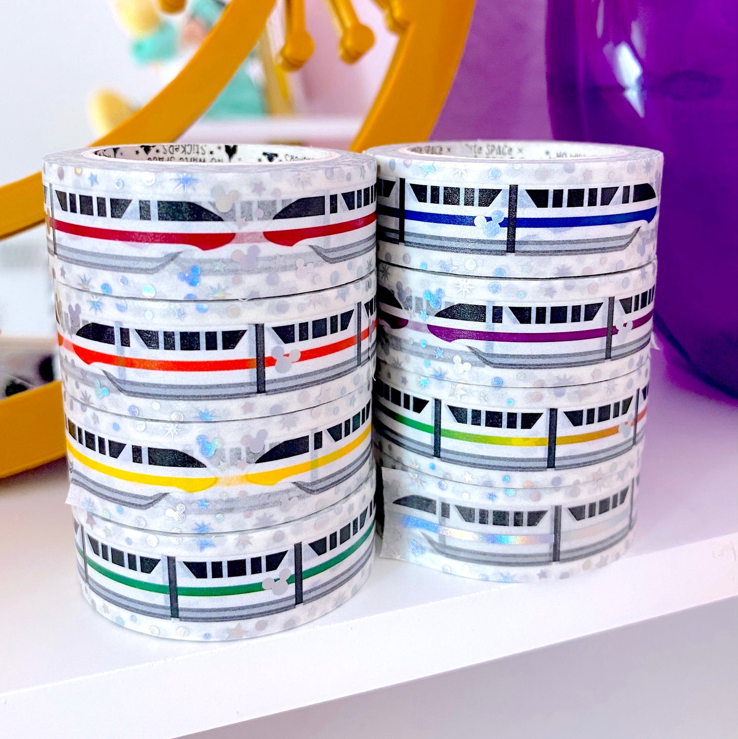 $1 DEAL - 15MM Washi Tape - MONORAIL RED