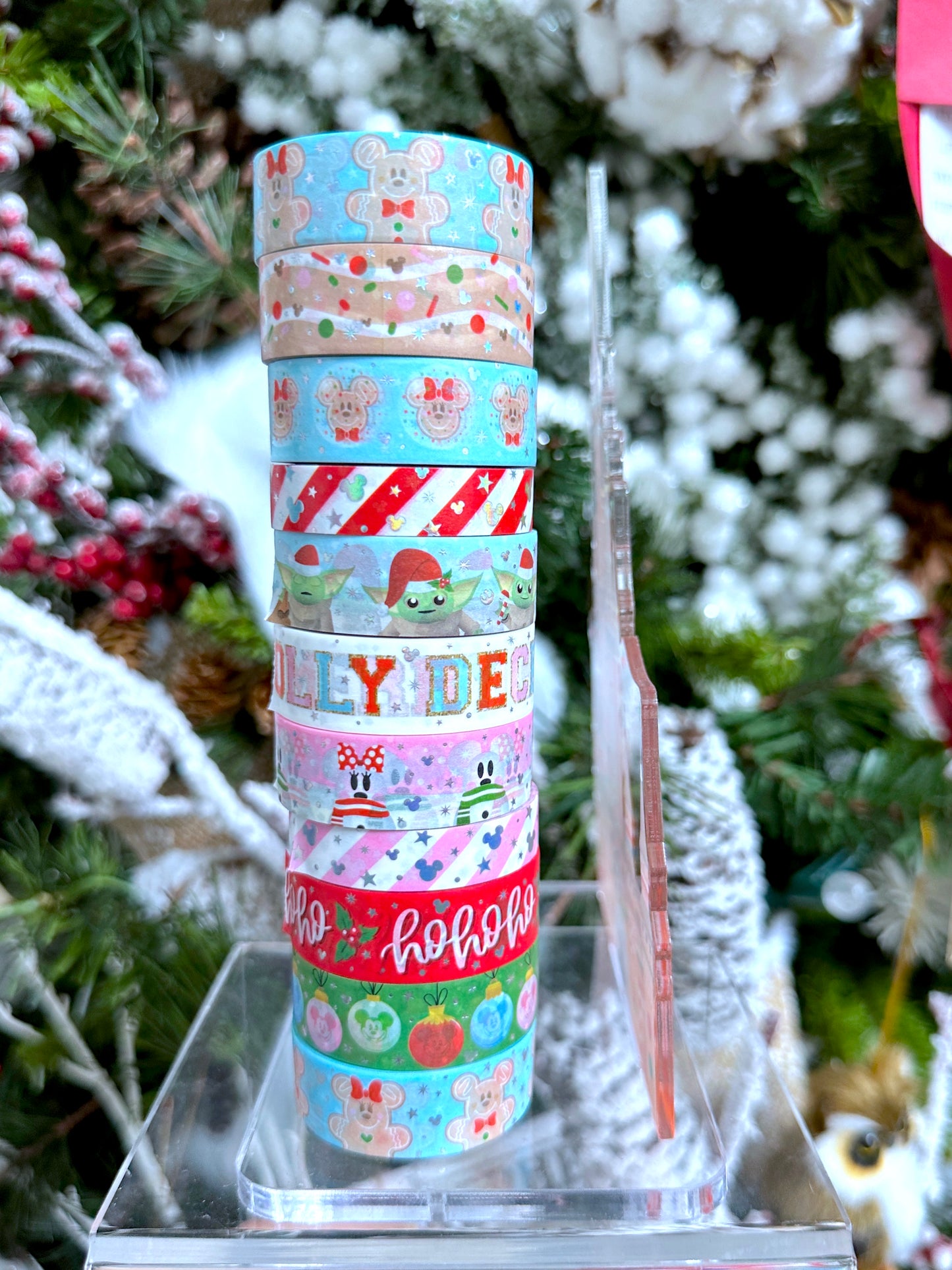 15MM Washi Tape - Magical Snowmen Pink Holiday