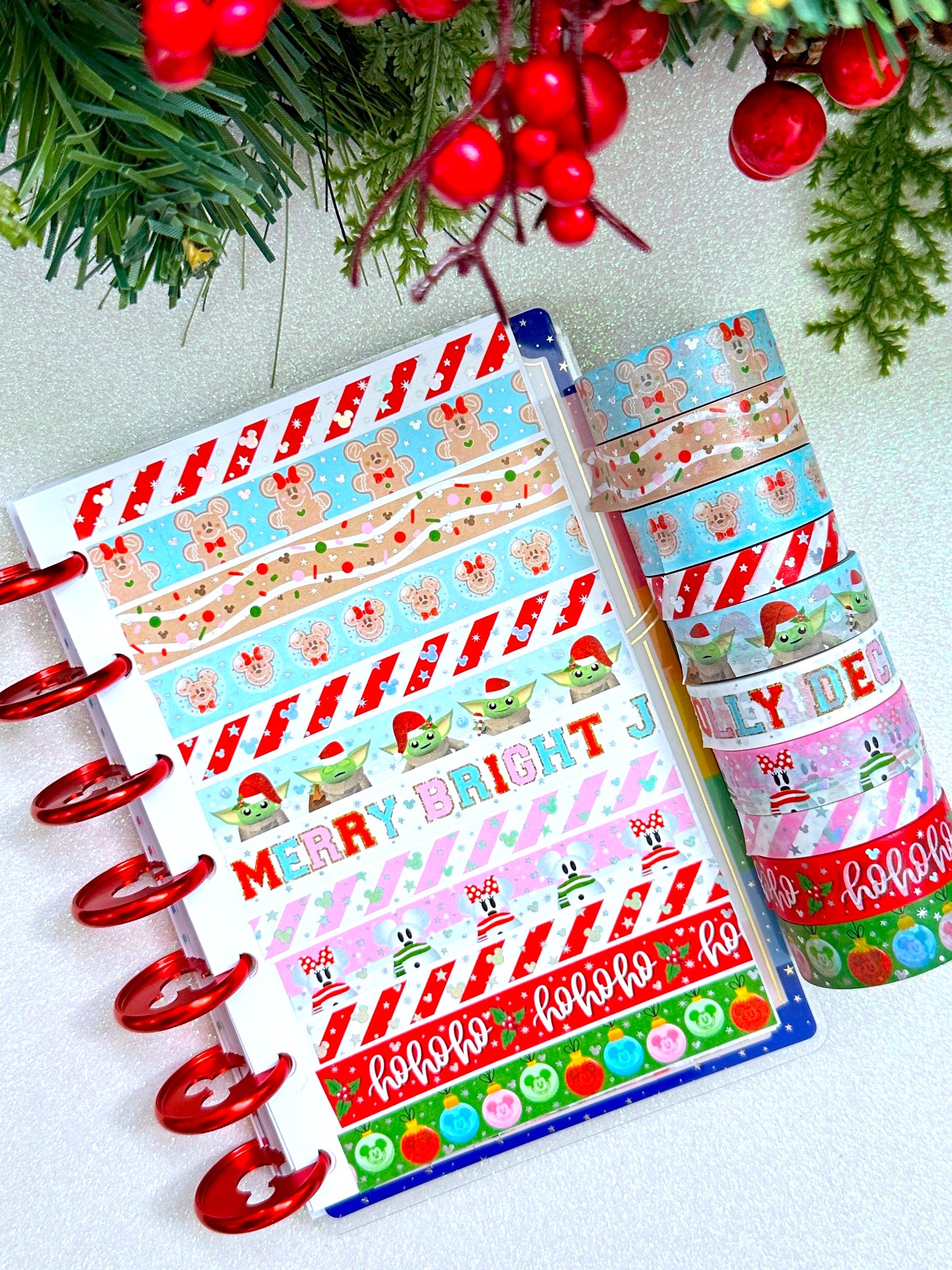 10MM Washi Tape - PINK Candy Cane