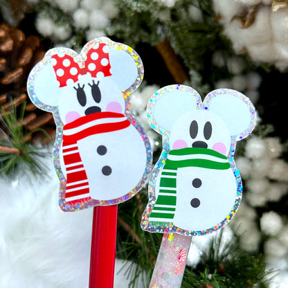 Magical Snowmen - Glitter Waterproof Sticker