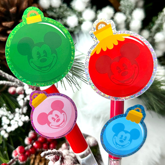 Holiday Ornaments - Glitter Waterproof Sticker