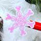 Pink Xmas - Glitter Waterproof Sticker
