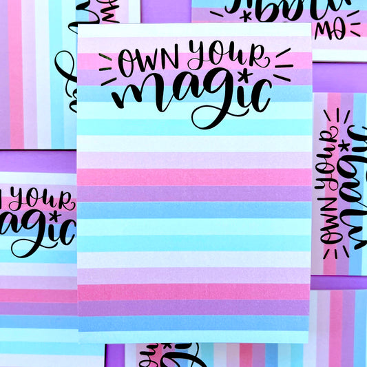 Pastel Ombre Color block Notepad (5" x 7")