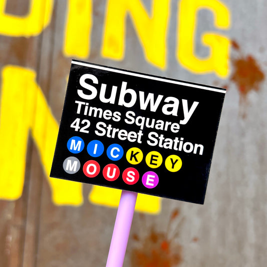 Vinyl WATERPROOF STICKER - NYC Magical Subway Sign