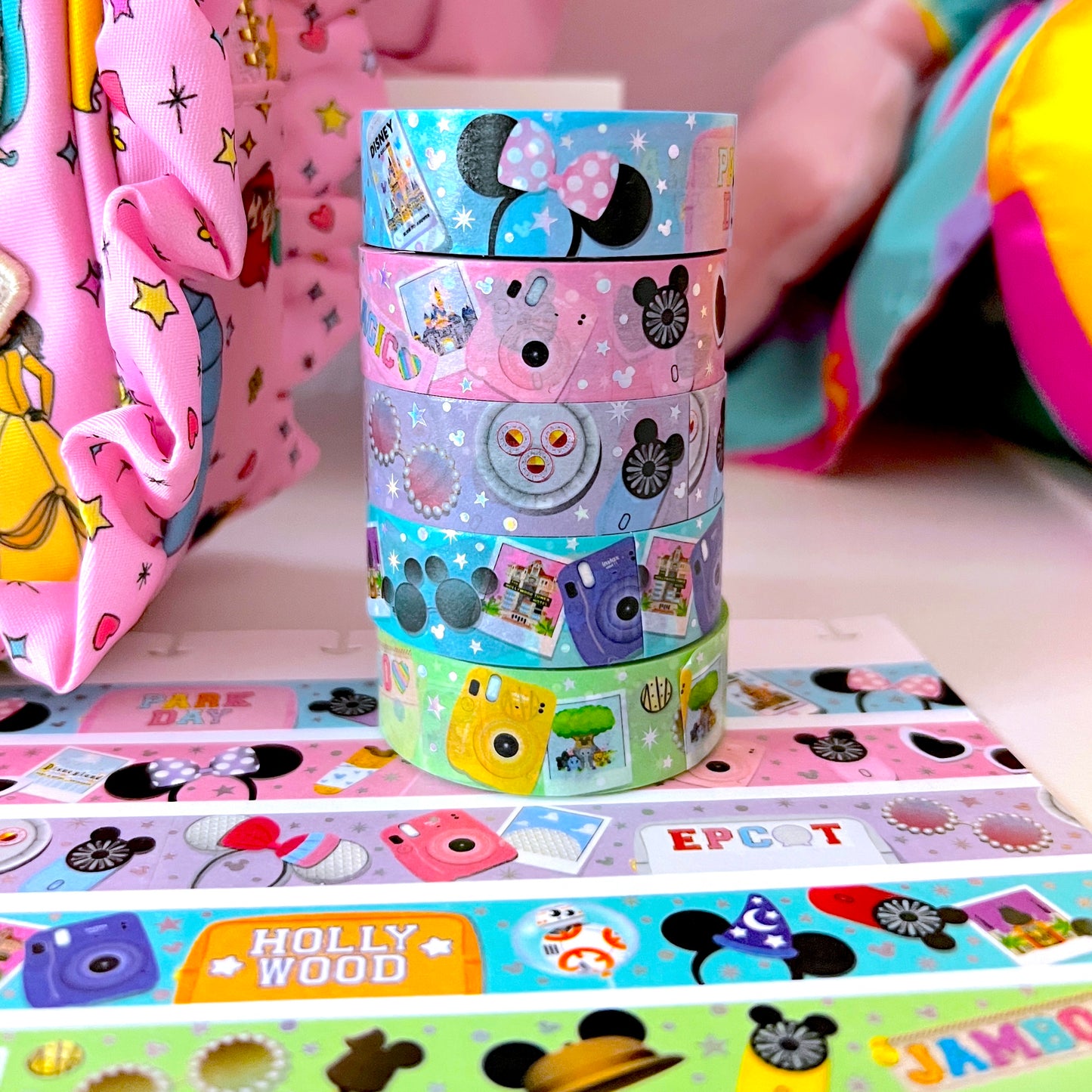 15MM Foiled Washi Tape - Hollywood Studios Park Day Flay Lay