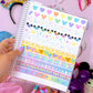 15MM Foiled Washi Tape - Pastel Rainbow Heart Hands