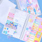 A5 SIZE Reusable Sticker Book - Pink Patched Notebook