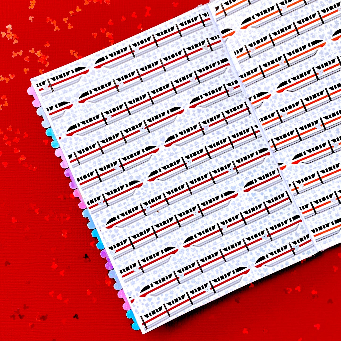 $1 DEAL - 15MM Washi Tape - MONORAIL RED