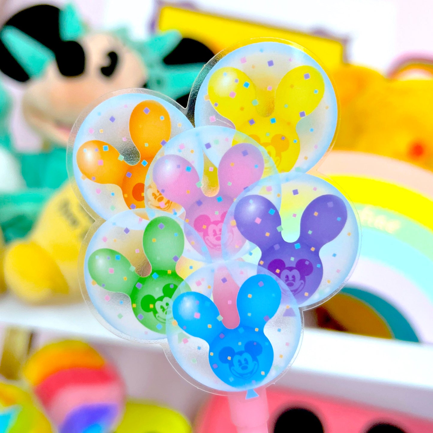 Clear WATERPROOF STICKER - Large Balloon Boquet